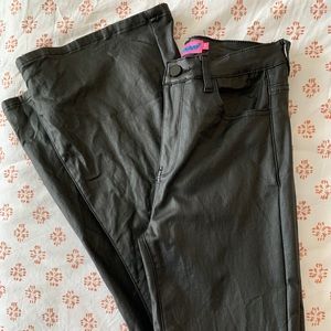 Edikted Leather Flare Pants